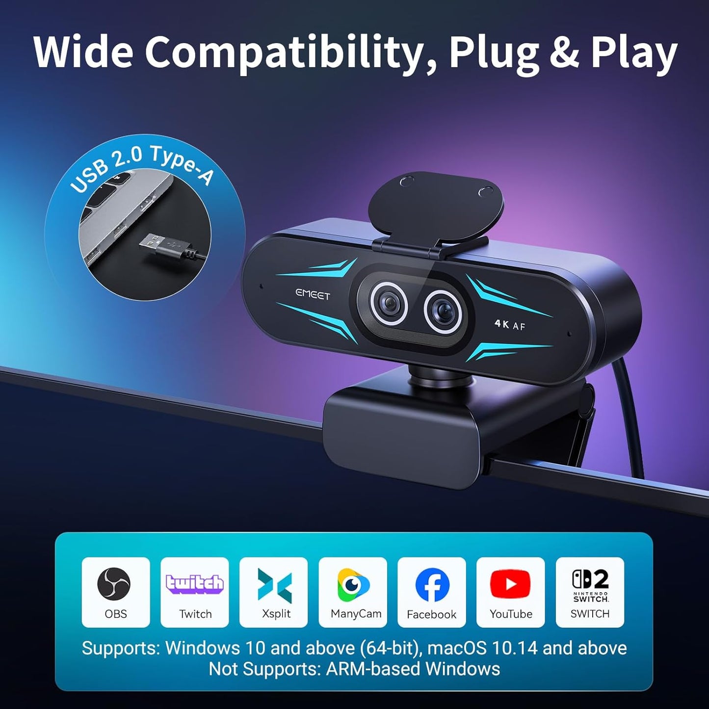 C60E Dual-Camera 4K Streaming Webcam